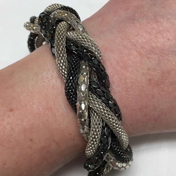 Braided Multi- Colored Metal Bracelet. - Picture 2 of 3